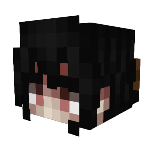 pyrorc Minecraft avatar head, 3D render