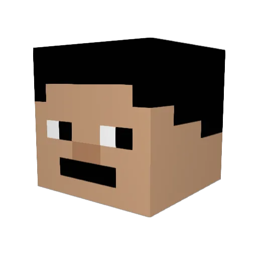 pyrosweep Minecraft avatar head, 3D render