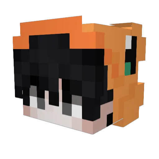 pytheon_ Minecraft avatar head, 3D render