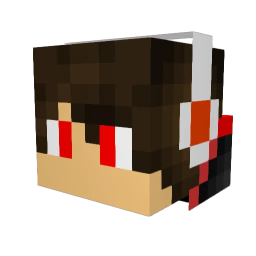 python02 Minecraft avatar head, 3D render