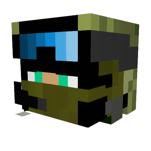 python_07 Minecraft avatar head, 3D render