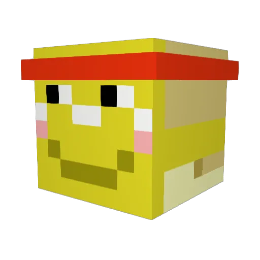 pythonl Minecraft avatar head, 3D render