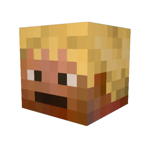 pytten13 Minecraft avatar head, 3D render