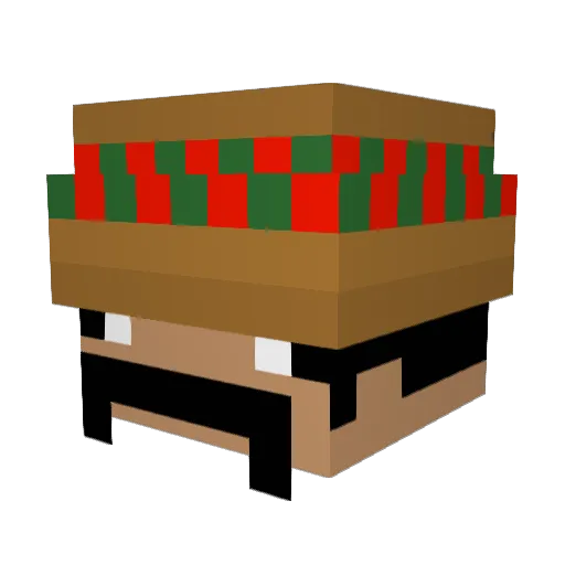 pz0 Minecraft avatar head, 3D render