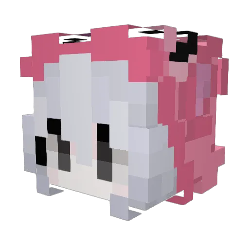 q003 Minecraft avatar head, 3D render
