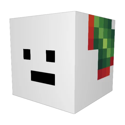 q070 Minecraft avatar head, 3D render