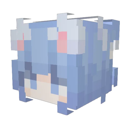 q0chyann Minecraft avatar head, 3D render