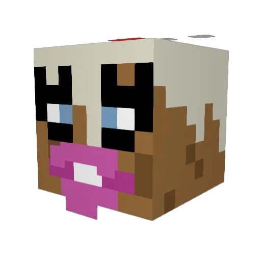 q0co Minecraft avatar head, 3D render