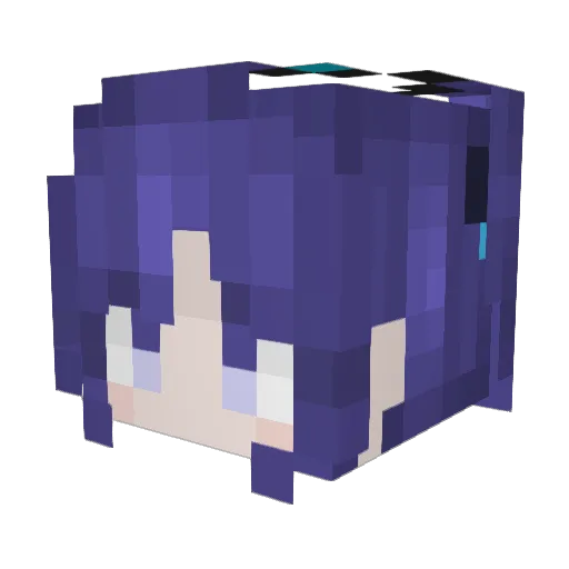 q1256 Minecraft avatar head, 3D render