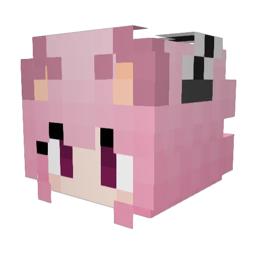 q1anza1 Minecraft avatar head, 3D render