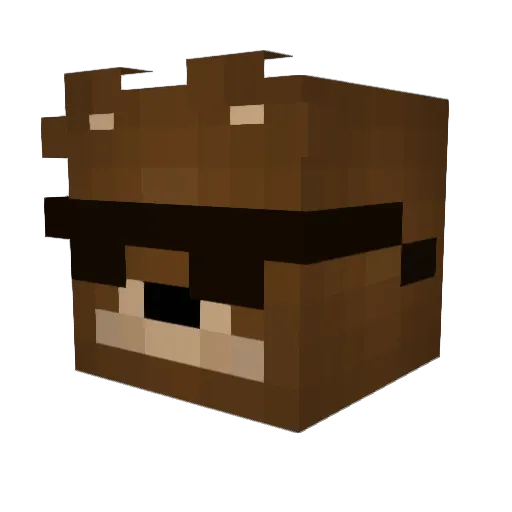 q23m Minecraft avatar head, 3D render