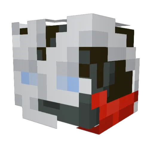 q2816 Minecraft avatar head, 3D render