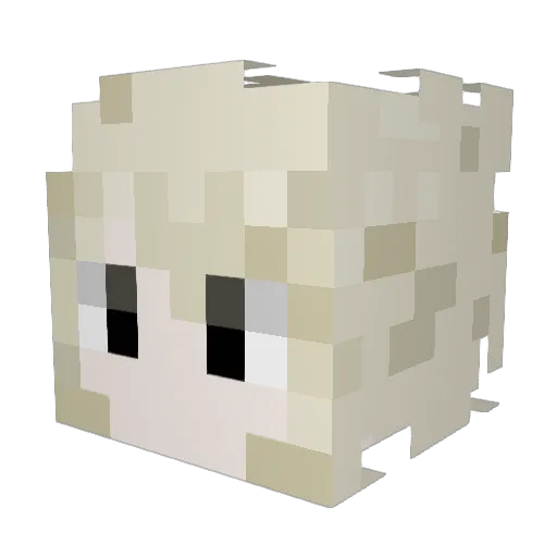 q3ey Minecraft avatar head, 3D render