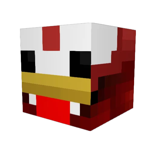 q4a6z2w0s7 Minecraft avatar head, 3D render