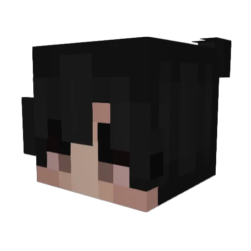 q4li Minecraft avatar head, 3D render