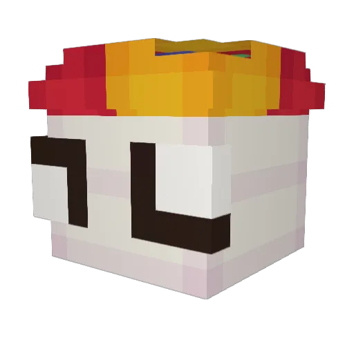 qAimstar Minecraft avatar head, 3D render