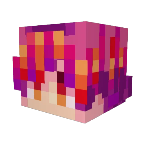 qBlxde Minecraft avatar head, 3D render