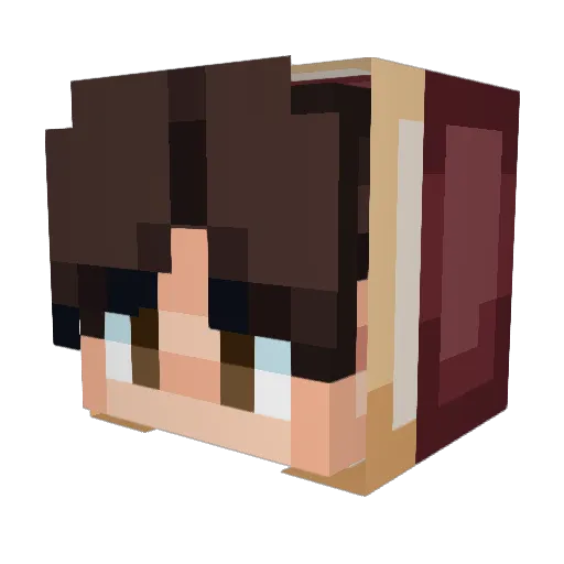 qCIoudy Minecraft avatar head, 3D render
