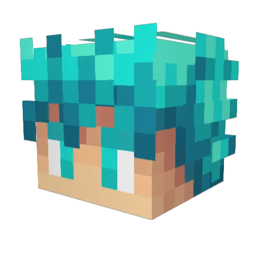 qEduard01 Minecraft avatar head, 3D render