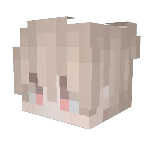 qEfee Minecraft avatar head, 3D render