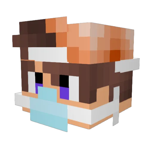 qExTar Minecraft avatar head, 3D render
