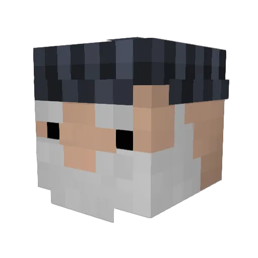 qFakee Minecraft avatar head, 3D render