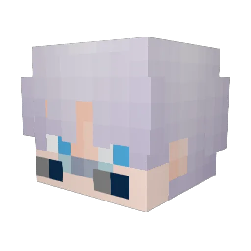 qFazes Minecraft avatar head, 3D render