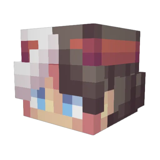 qFeybov_ Minecraft avatar head, 3D render
