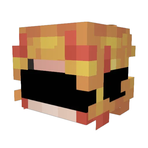 qFlick Minecraft avatar head, 3D render