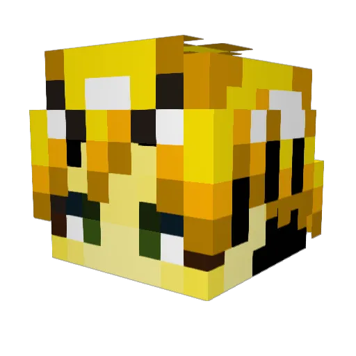 qFlowery_ Minecraft avatar head, 3D render