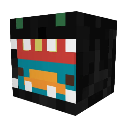 qGhostly Minecraft avatar head, 3D render