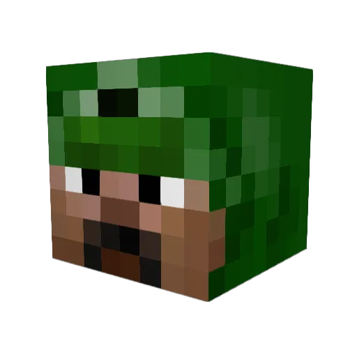 qHADESp Minecraft avatar head, 3D render