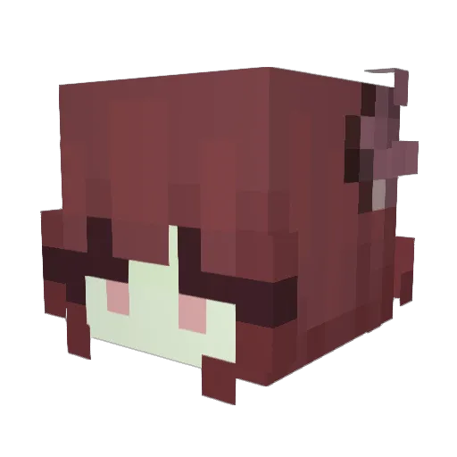 qHysie Minecraft avatar head, 3D render