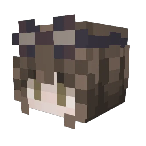 qIoss Minecraft avatar head, 3D render
