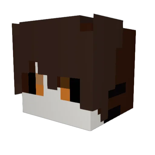 qItachi Minecraft avatar head, 3D render