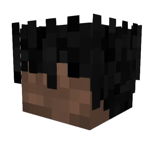 qKhi Minecraft avatar head, 3D render