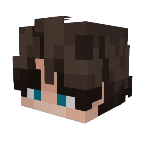 qKore Minecraft avatar head, 3D render