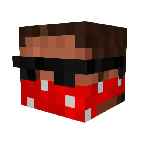 qKyi Minecraft avatar head, 3D render