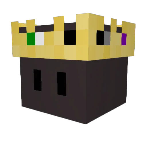 qKyu9 Minecraft avatar head, 3D render