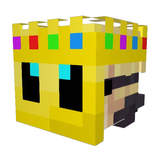 qKyura_ Minecraft avatar head, 3D render
