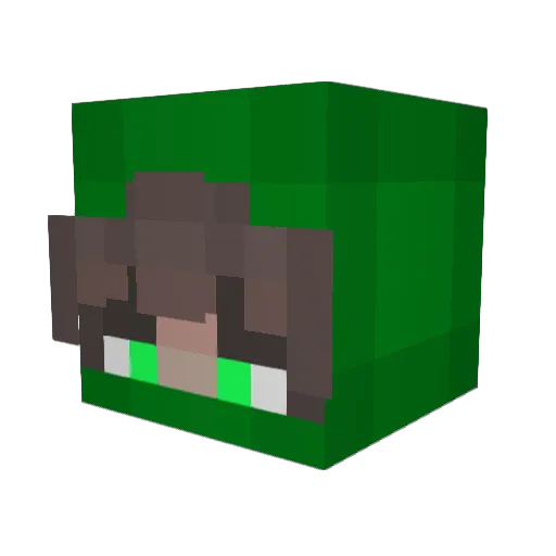qLatus Minecraft avatar head, 3D render