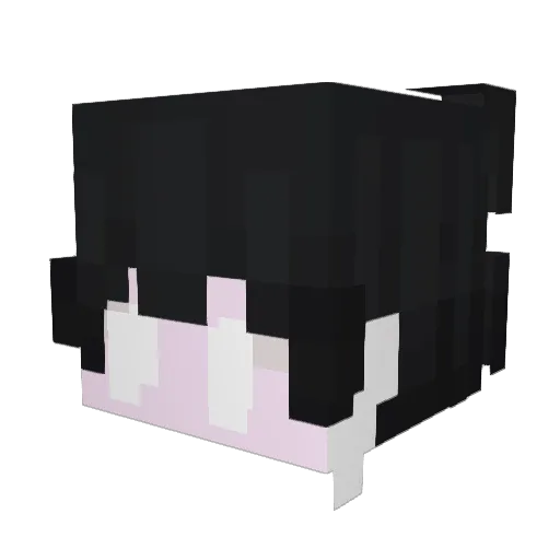 qLazy Minecraft avatar head, 3D render