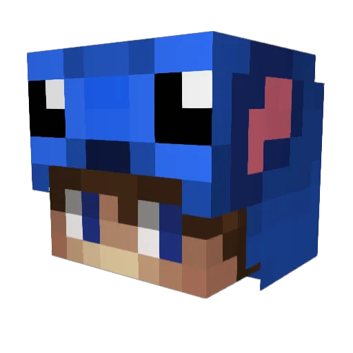 qLiex Minecraft avatar head, 3D render
