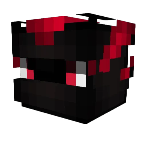 qLightWolf Minecraft avatar head, 3D render