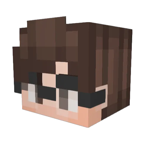 qMustangGT Minecraft avatar head, 3D render