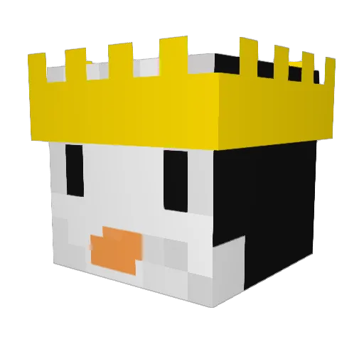 qNatsuu Minecraft avatar head, 3D render