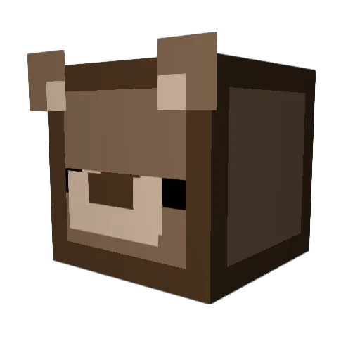 qPace Minecraft avatar head, 3D render