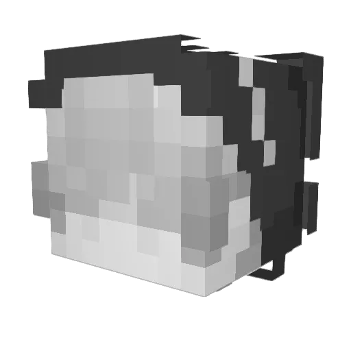 qRizeKamishiro_ Minecraft avatar head, 3D render