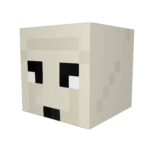 qShad Minecraft avatar head, 3D render