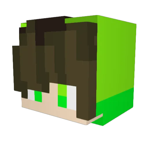 qShox Minecraft avatar head, 3D render